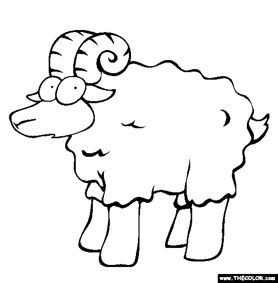 Year of the Sheep Coloring Page